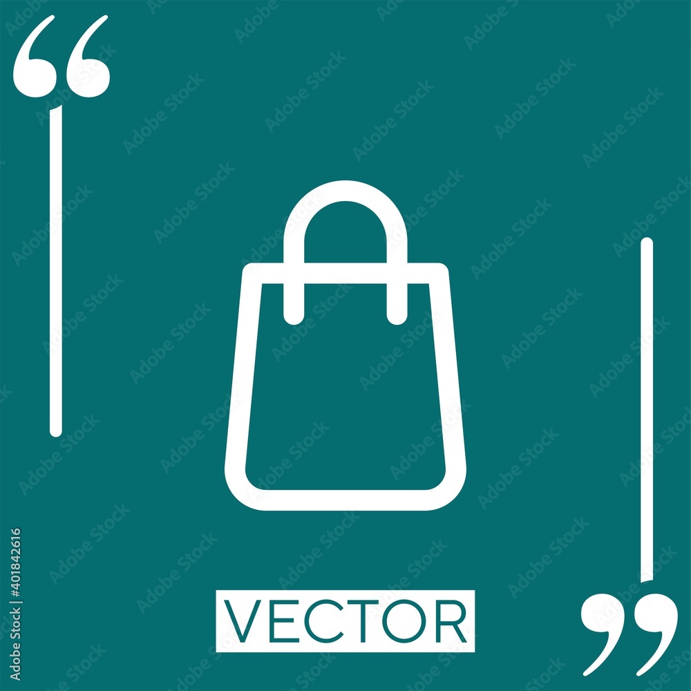 Poster bag vector icon linear icon. editable stroked line