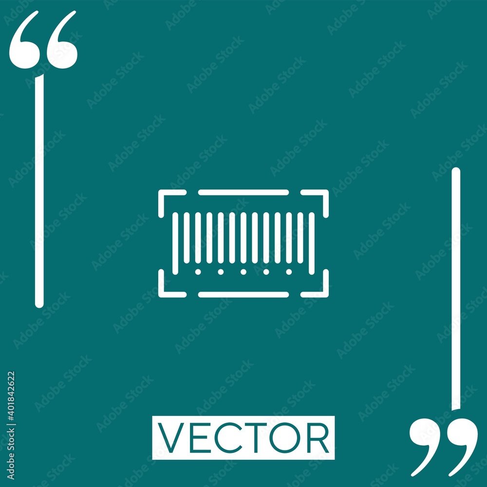 Poster bar code vector icon linear icon. editable stroked line