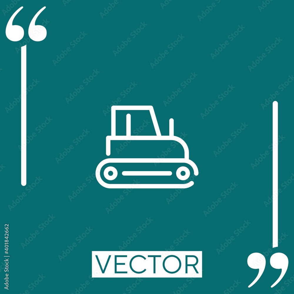 Poster scraper vector icon linear icon. editable stroke line
