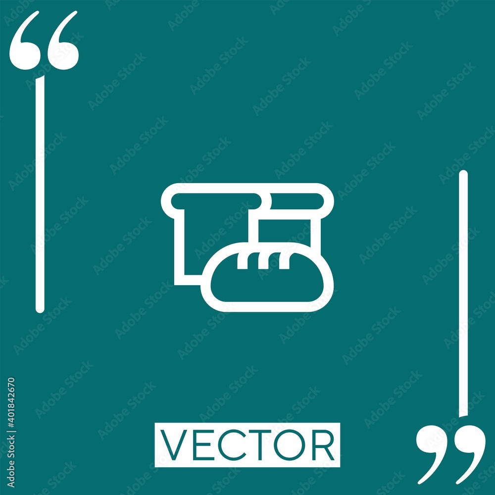 Poster bread vector icon linear icon. editable stroked line