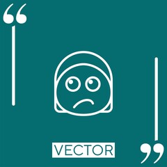 sceptic   vector icon Linear icon. Editable stroke line