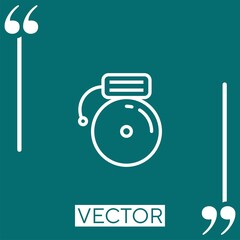 school bell vector icon Linear icon. Editable stroke line