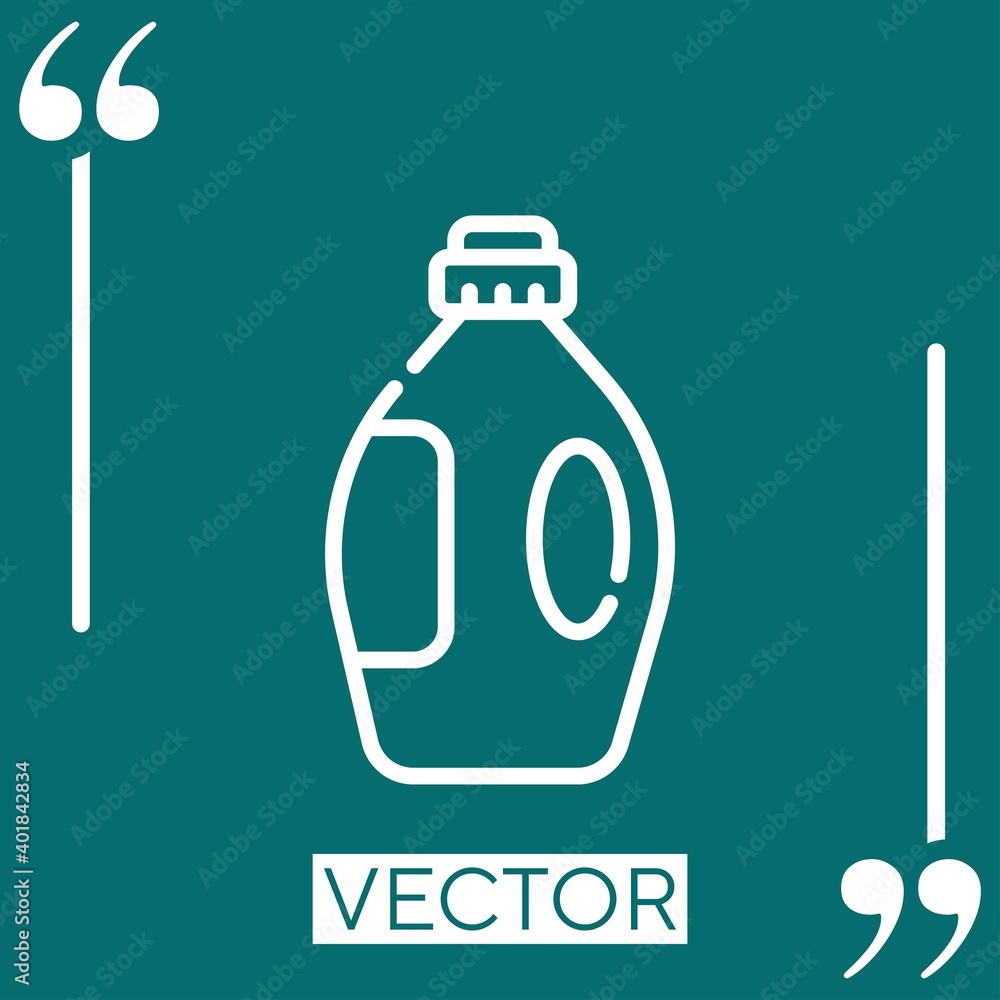 Poster detergent vector icon linear icon. editable stroked line