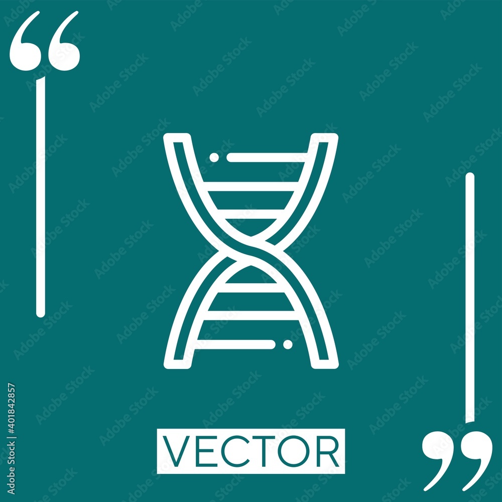 Poster dna vector icon linear icon. editable stroked line