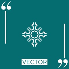 snowflake     vector icon Linear icon. Editable stroke line