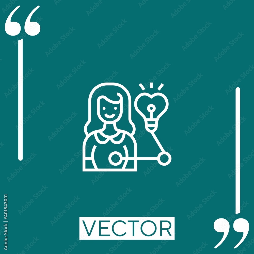 Poster insight vector icon linear icon. editable stroked line
