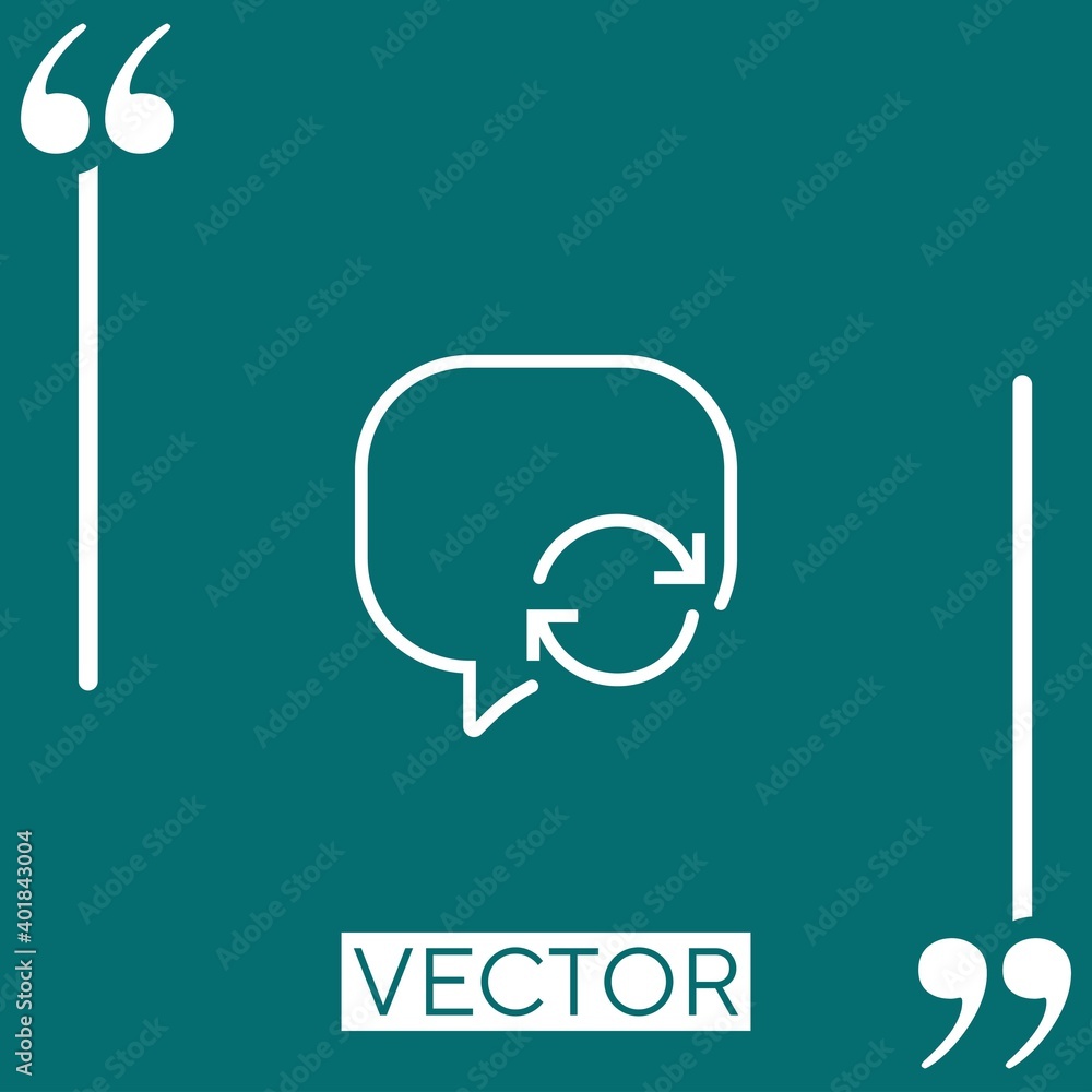 Poster speech bubble vector icon linear icon. editable stroke line