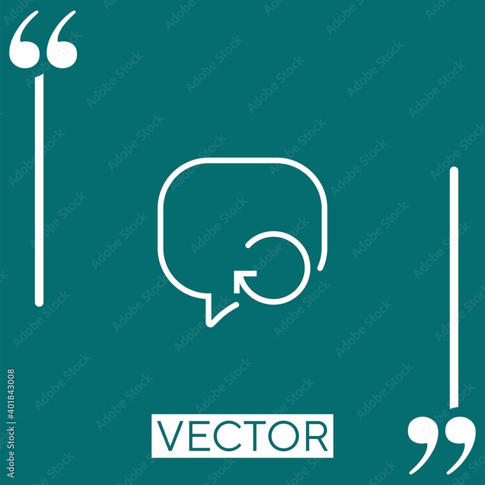 Poster speech bubble vector icon linear icon. editable stroke line