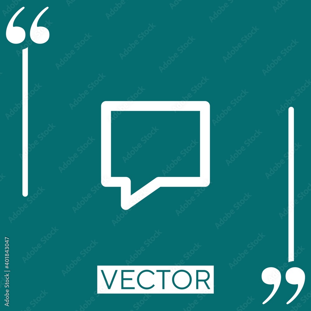 Poster speech bubble vector icon linear icon. editable stroke line