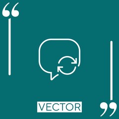 Fototapeta premium speech bubble vector icon Linear icon. Editable stroke line