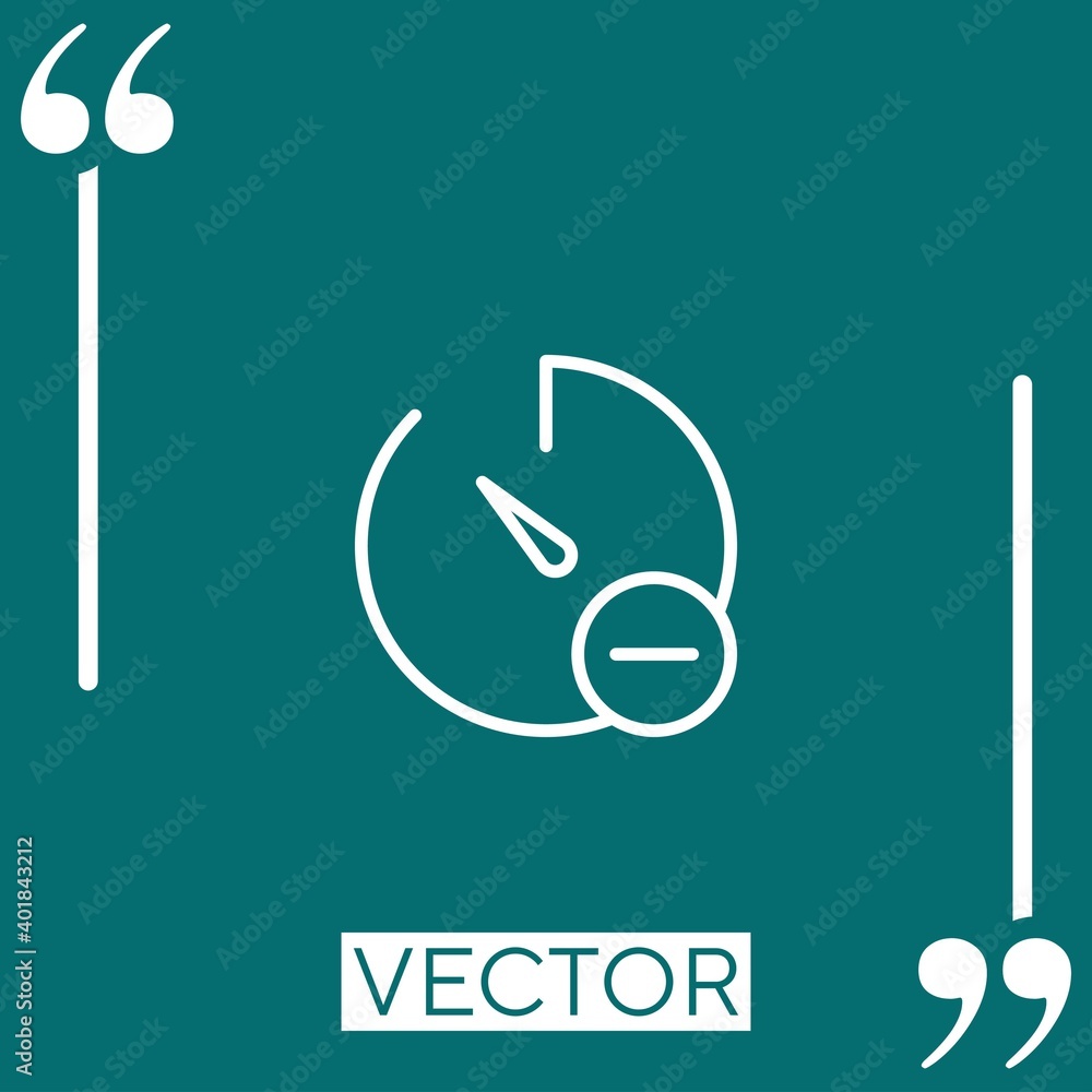 Poster stopwatch vector icon linear icon. editable stroke line
