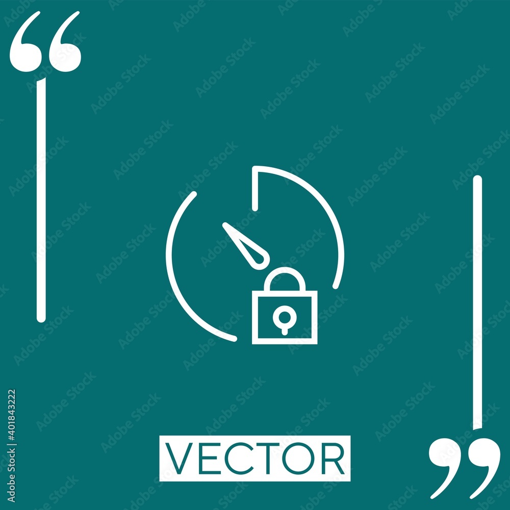 Poster stopwatch vector icon linear icon. editable stroke line