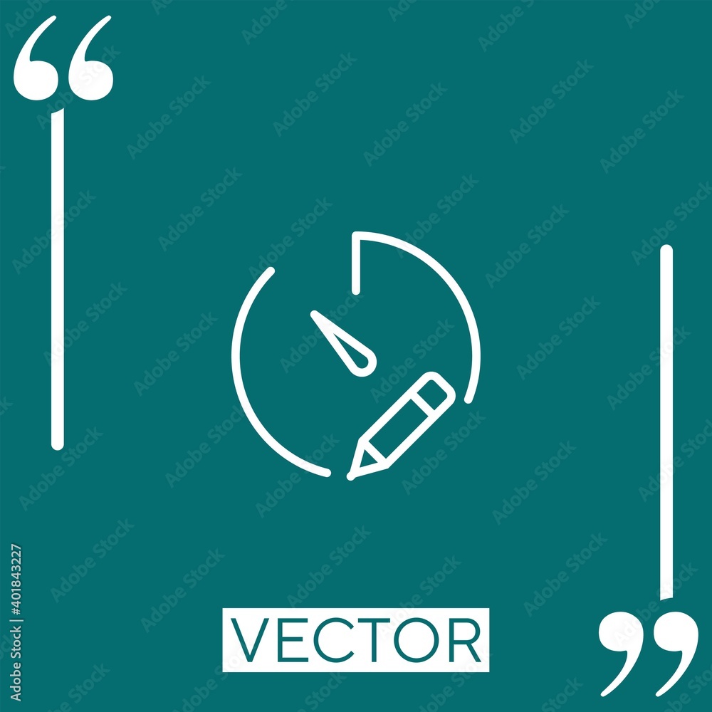 Poster stopwatch vector icon linear icon. editable stroke line