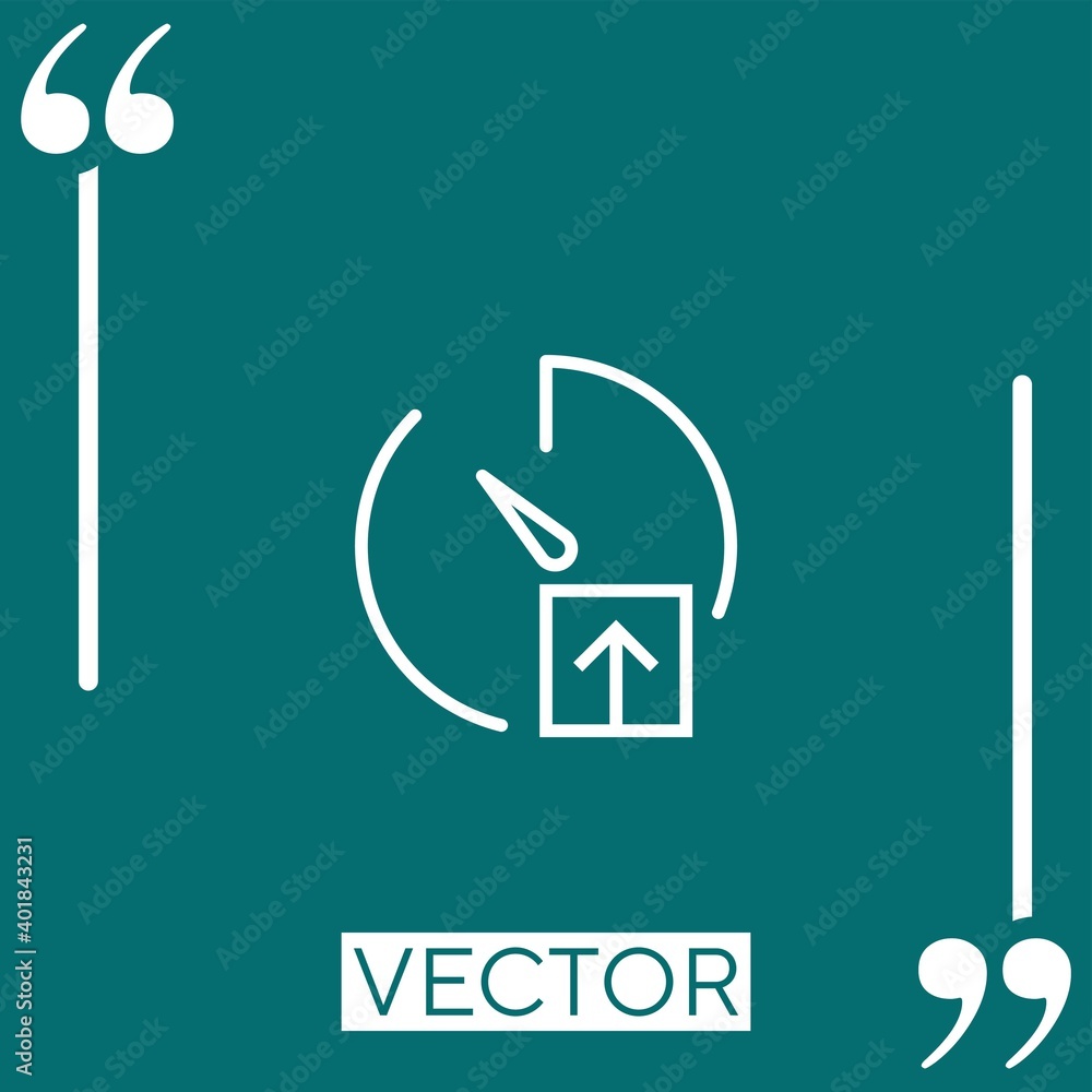 Poster stopwatch vector icon linear icon. editable stroke line