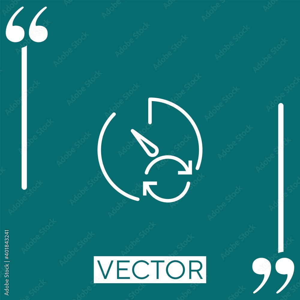 Poster stopwatch vector icon linear icon. editable stroke line