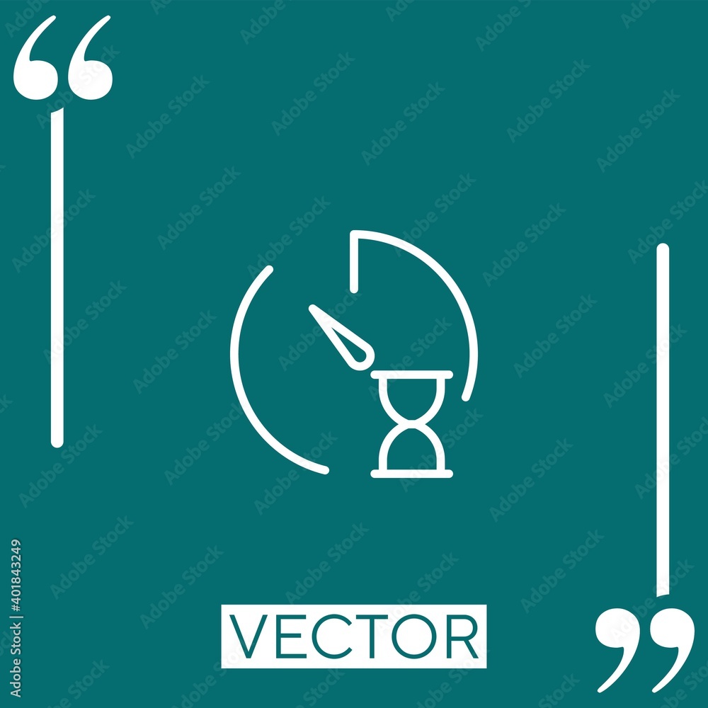 Poster stopwatch vector icon linear icon. editable stroke line