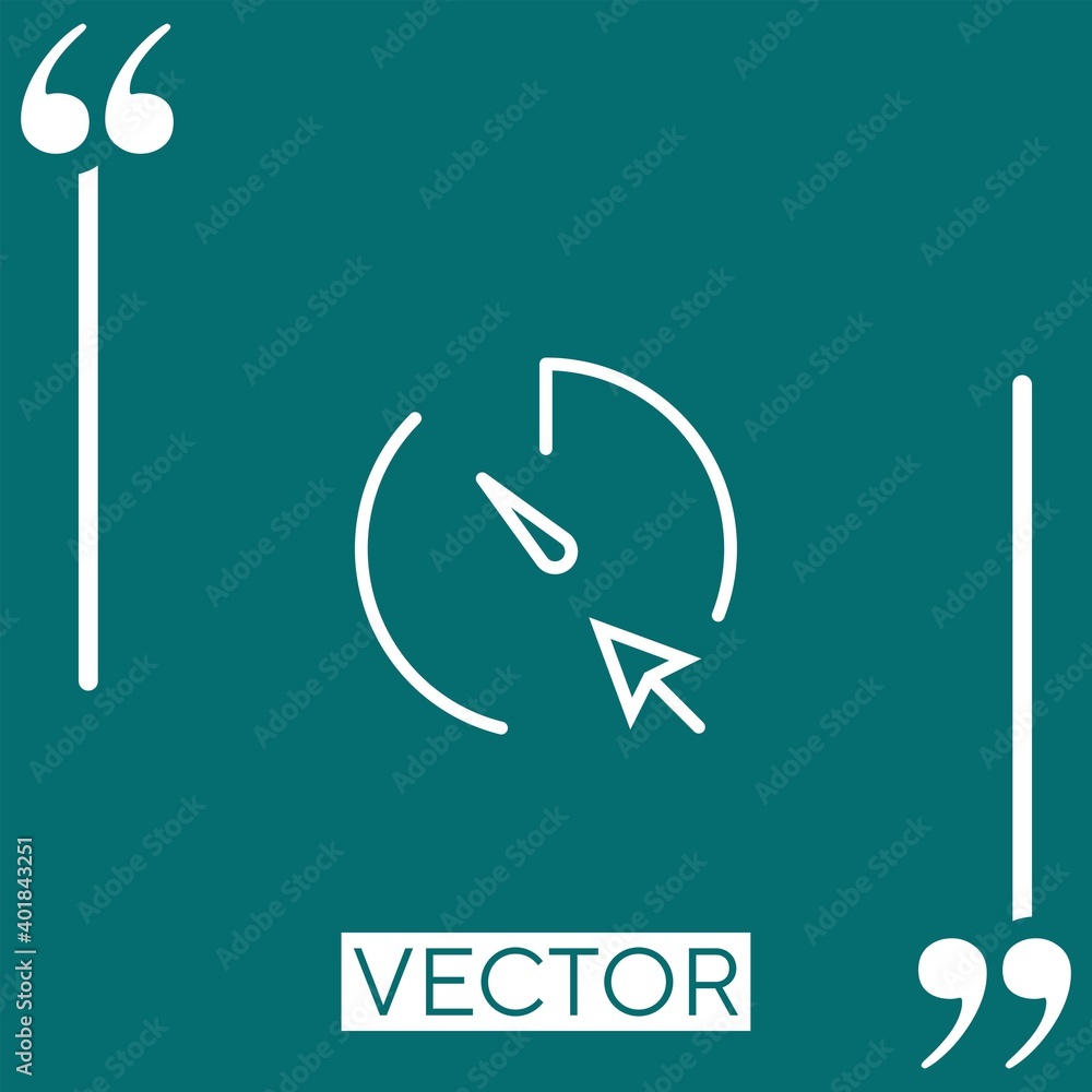 Poster stopwatch vector icon linear icon. editable stroke line