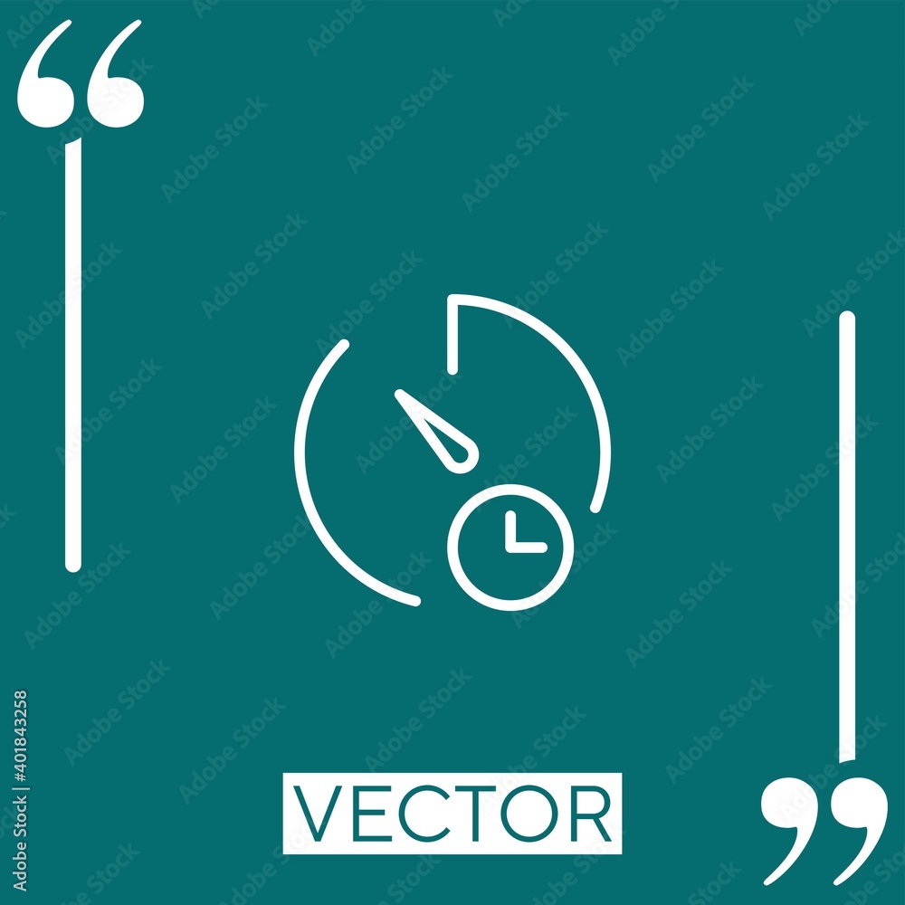 Poster stopwatch vector icon linear icon. editable stroke line