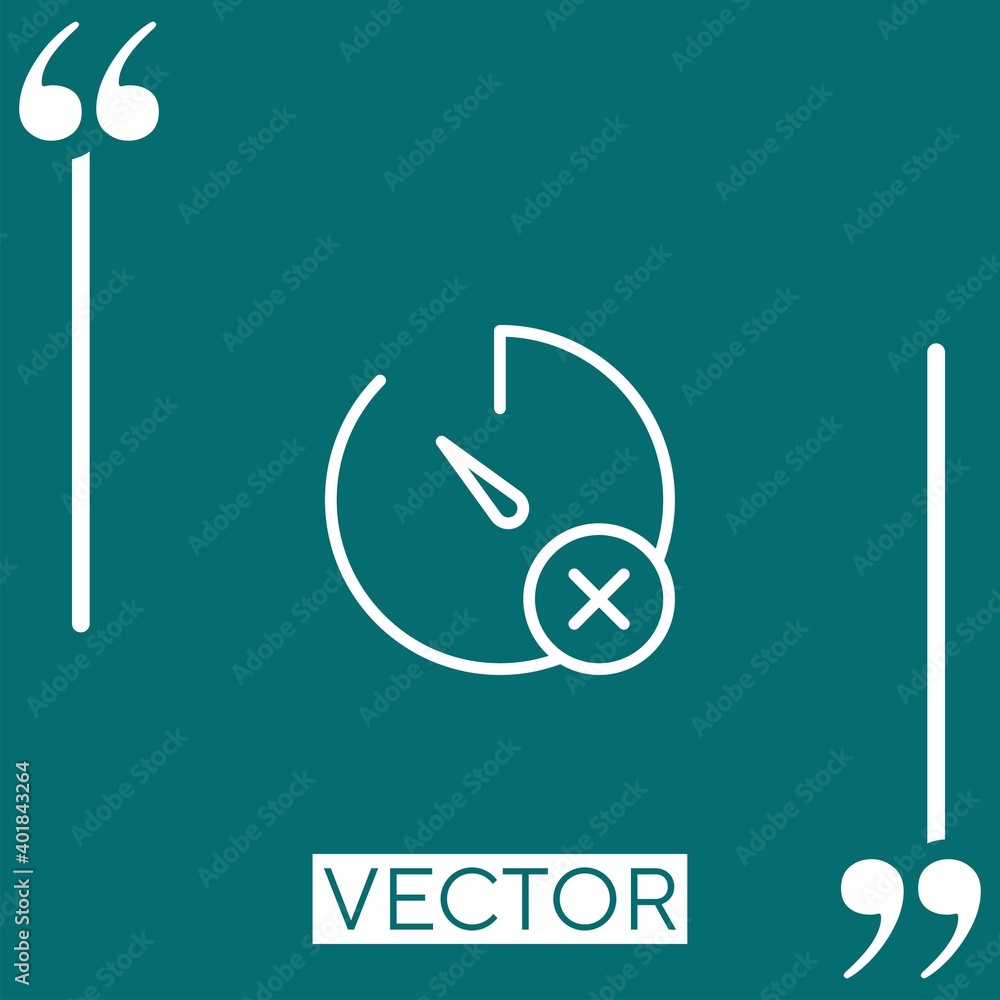 Poster stopwatch vector icon linear icon. editable stroke line