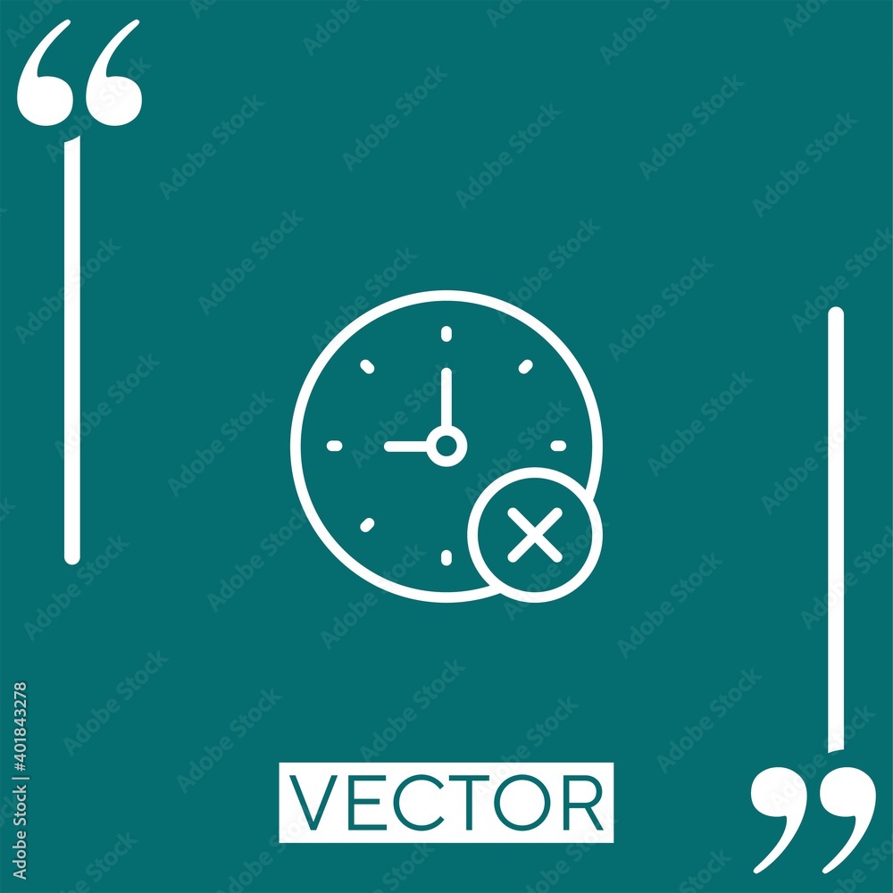 Poster stopwatch vector icon linear icon. editable stroke line