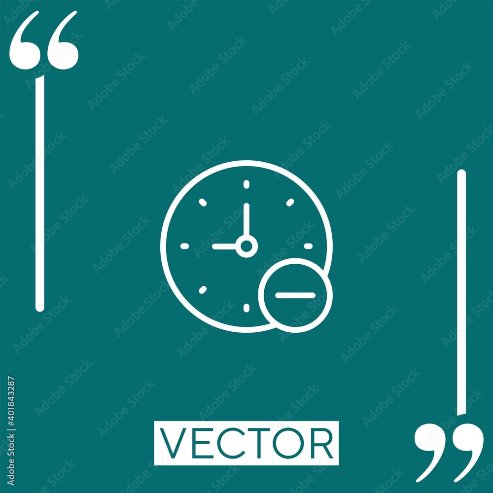 Poster stopwatch vector icon linear icon. editable stroke line