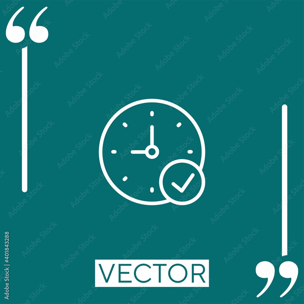 Poster stopwatch vector icon linear icon. editable stroke line