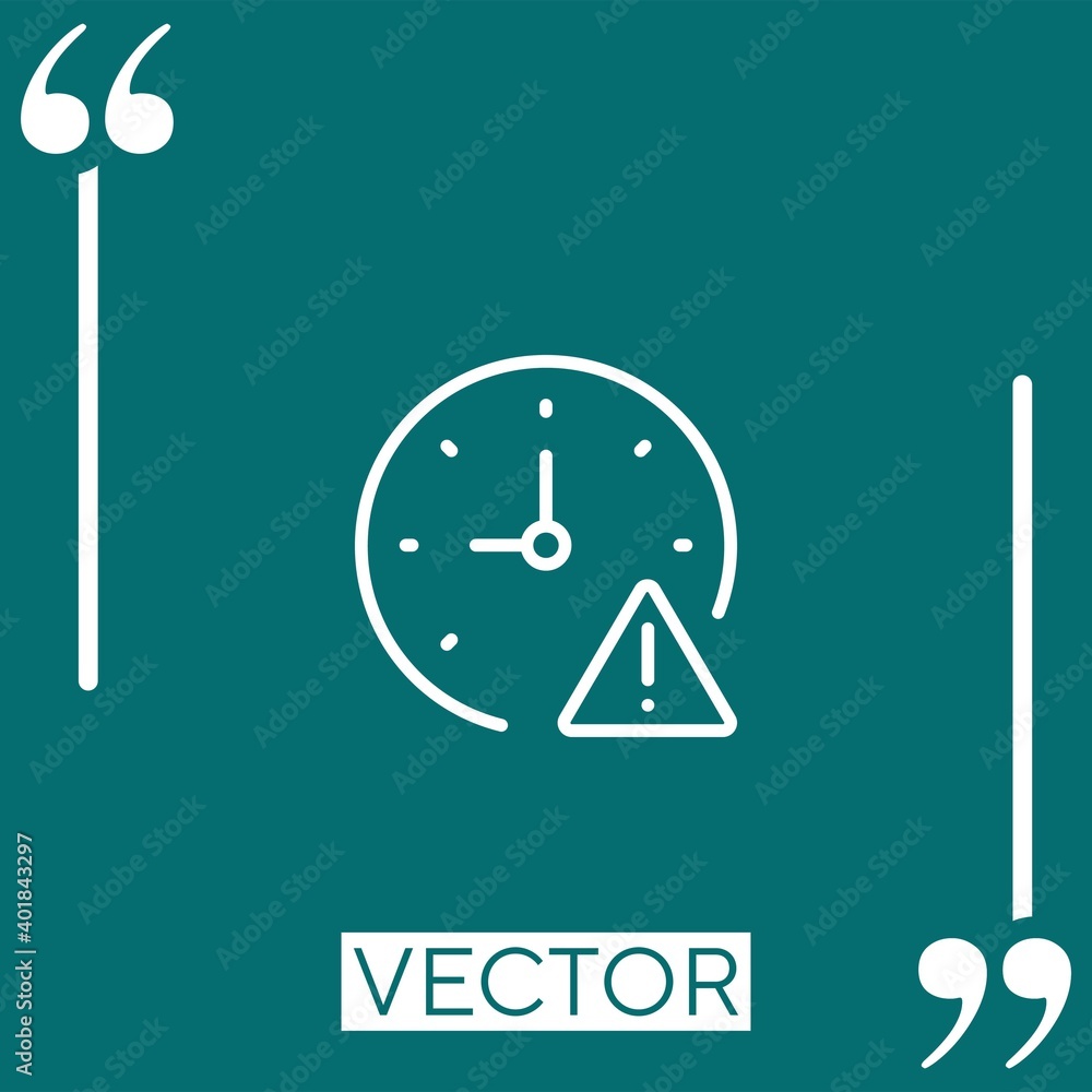 Poster stopwatch vector icon linear icon. editable stroke line