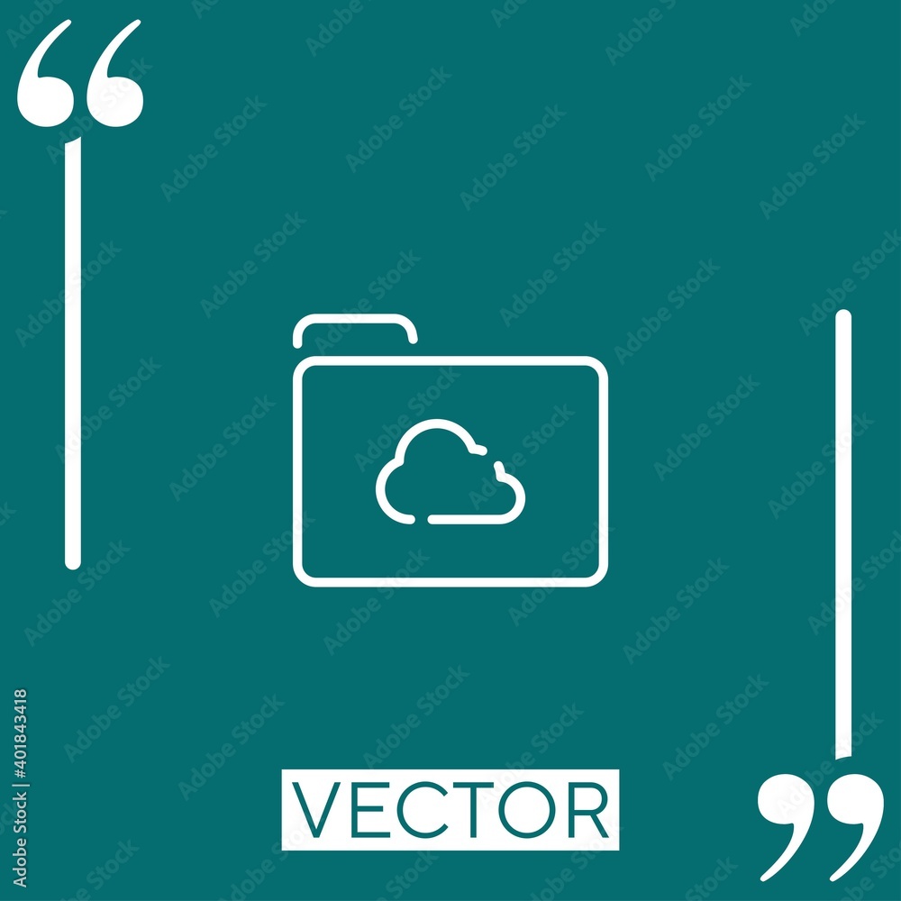Poster folder vector icon linear icon. editable stroked line
