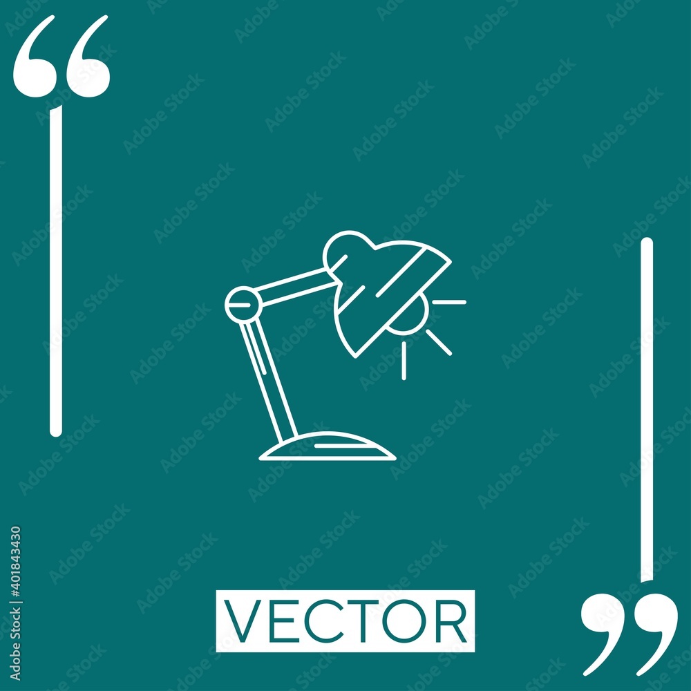 Poster study light vector icon linear icon. editable stroke line