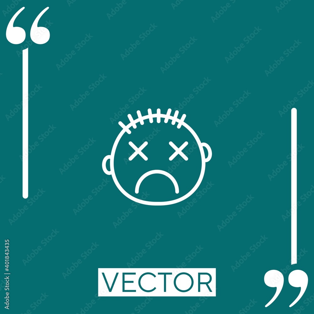 Poster stunned vector icon linear icon. editable stroke line