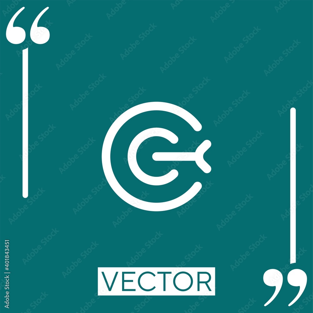 Poster goal vector icon linear icon. editable stroked line