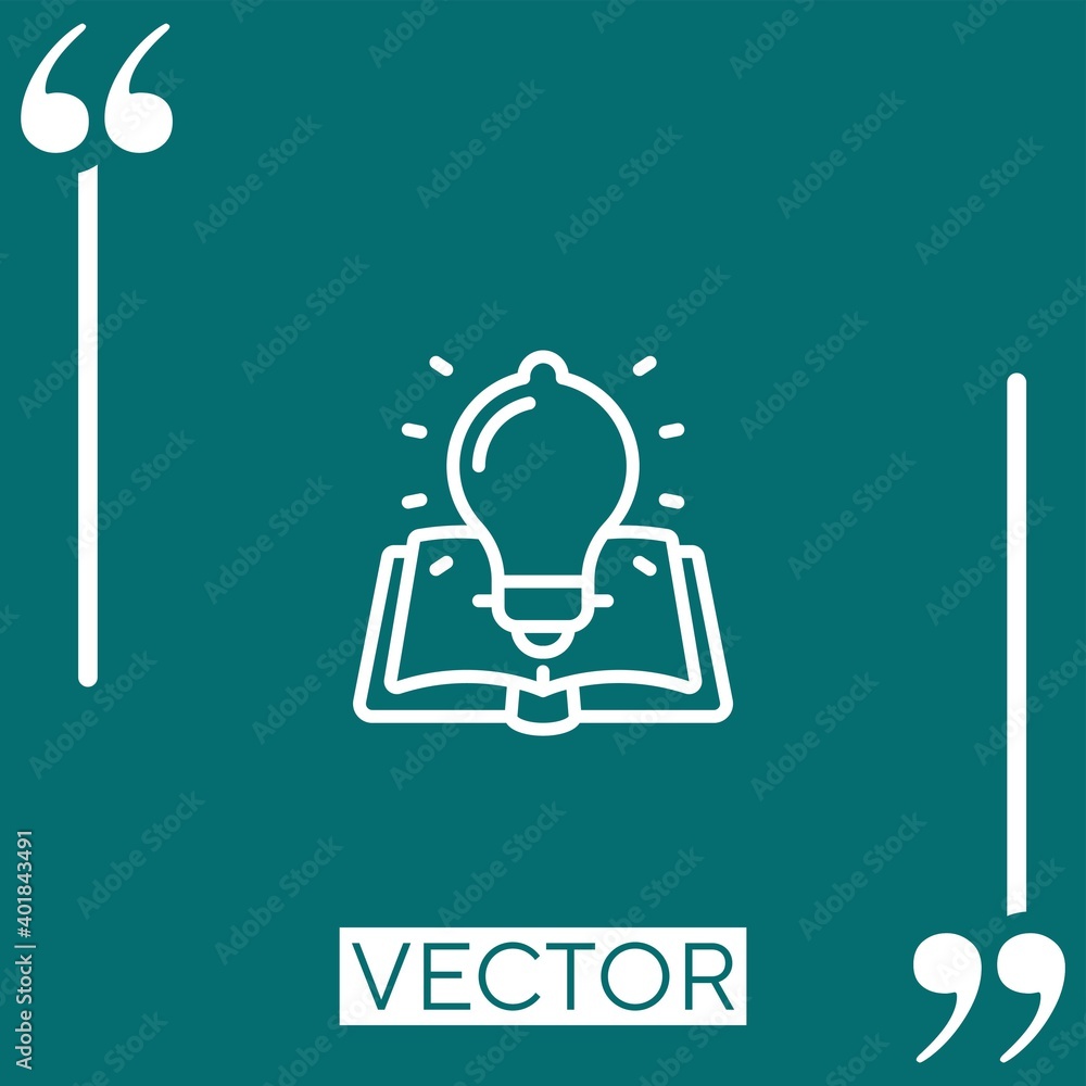 Poster idea vector icon linear icon. editable stroked line