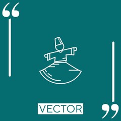 sufi mystic vector icon Linear icon. Editable stroke line