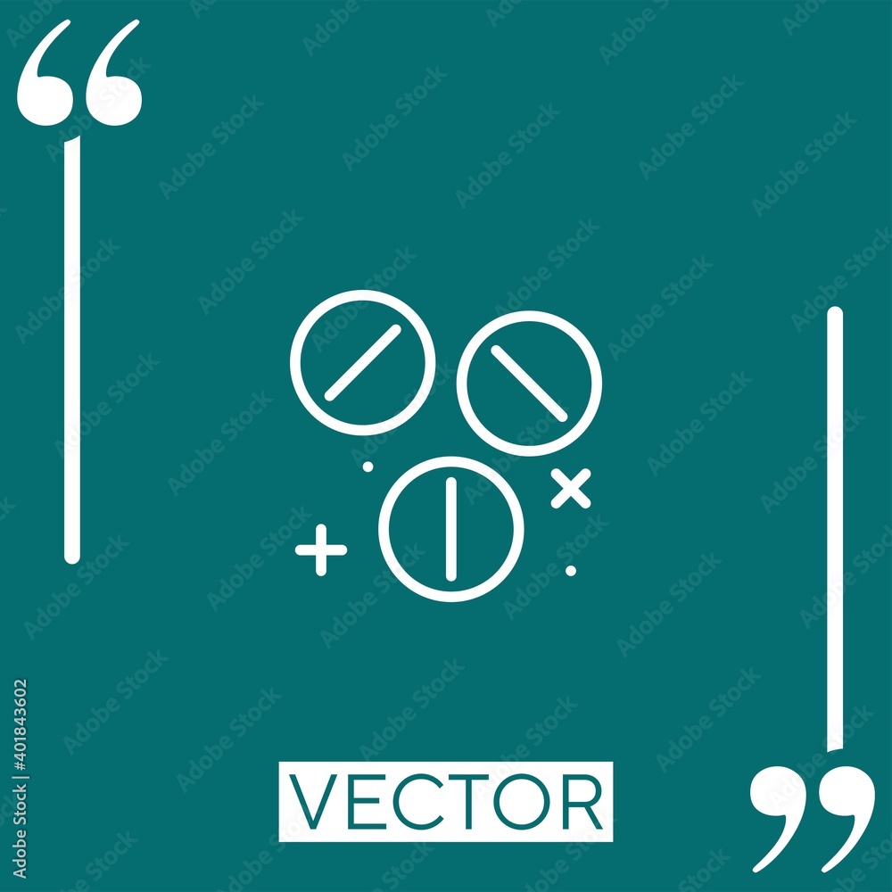 Poster tablets vector icon linear icon. editable stroke line