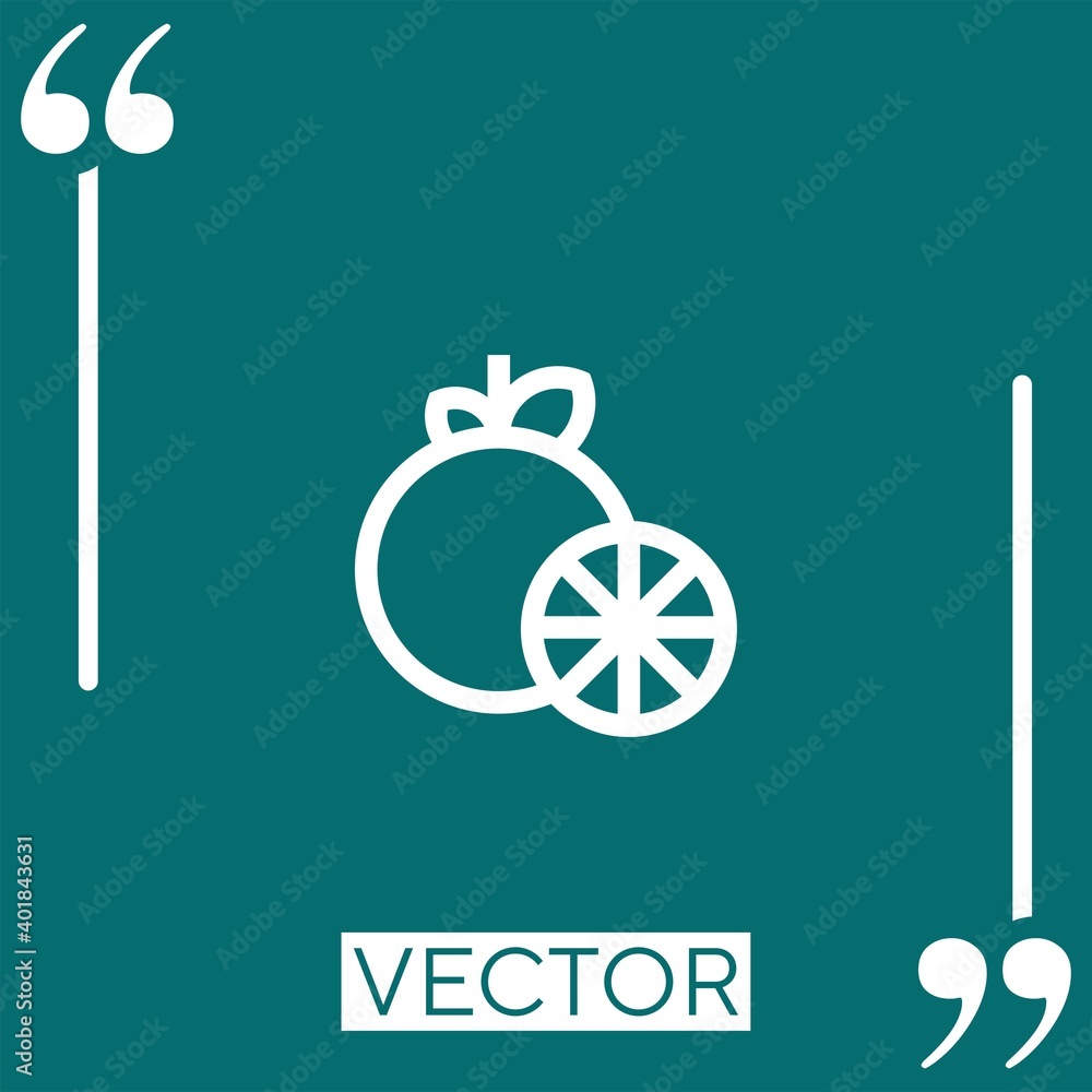 Poster orange vector icon linear icon. editable stroked line