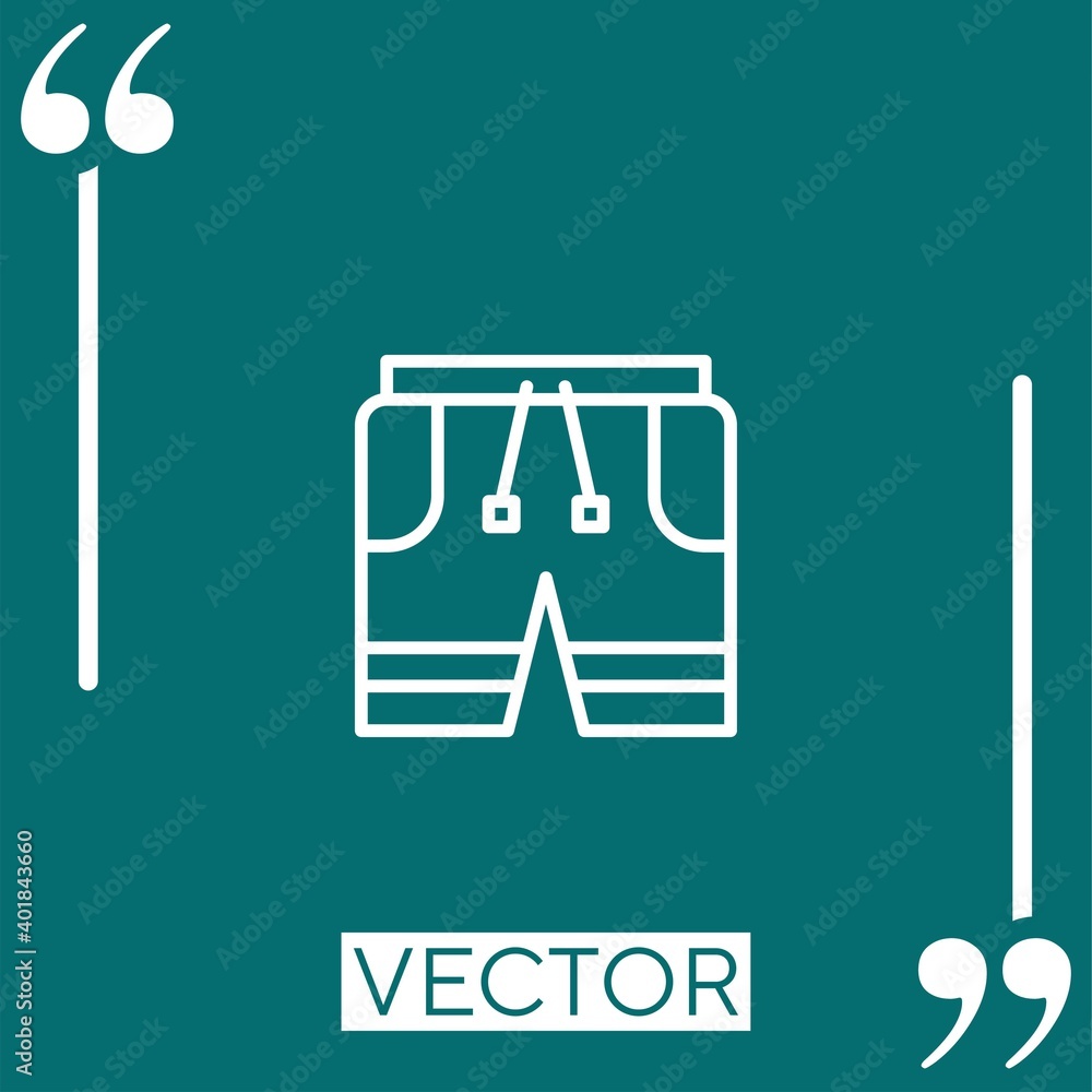 Poster pants vector icon linear icon. editable stroked line