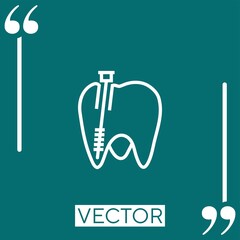 teeth    vector icon Linear icon. Editable stroke line