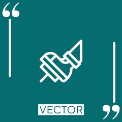 pedal vector icon Linear icon. Editable stroked line