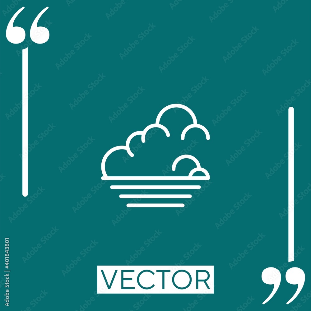 Poster tide vector icon linear icon. editable stroke line