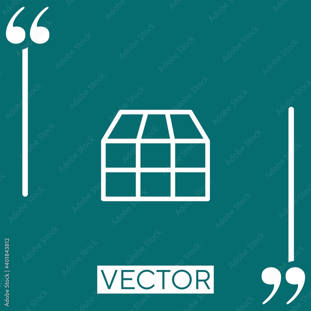 Poster tiles detail of construction vector icon linear icon. editable stroke line