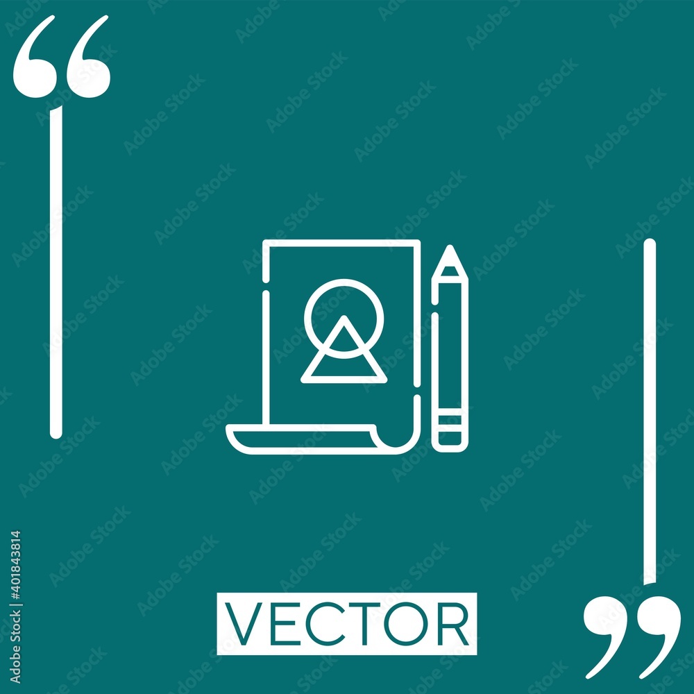 Poster sketch vector icon linear icon. editable stroked line