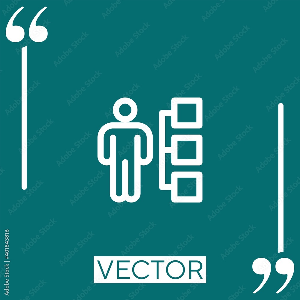 Poster skills vector icon linear icon. editable stroked line
