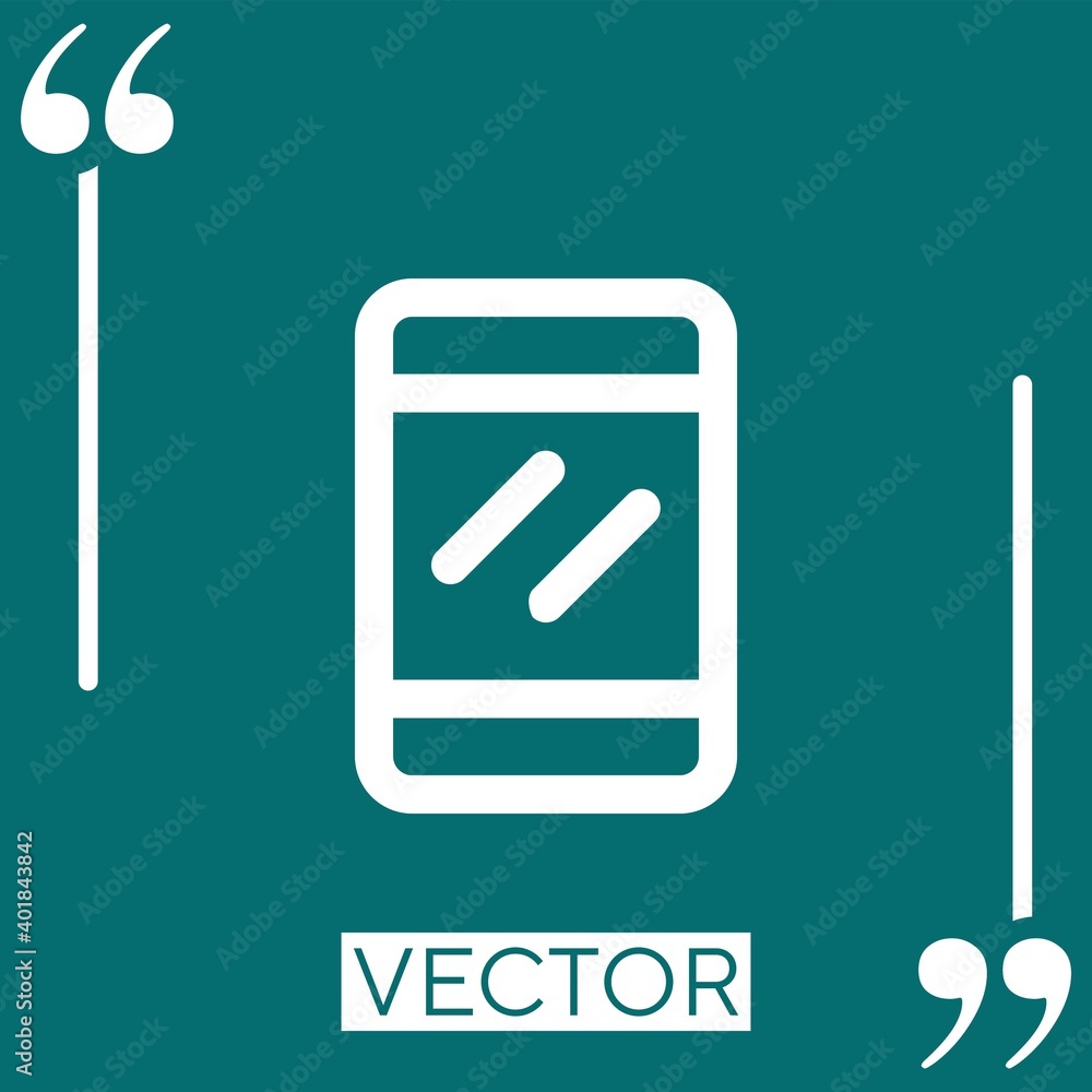 Poster smartphone vector icon linear icon. editable stroked line