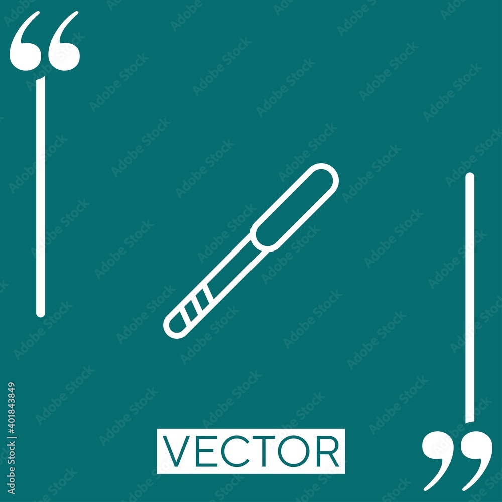 Poster tonsils tester vector icon linear icon. editable stroke line