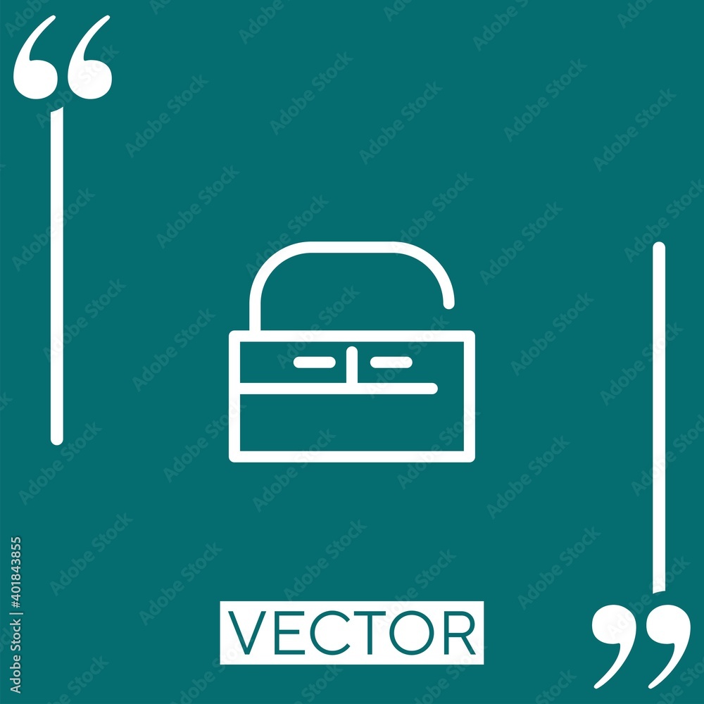 Aufkleber toolbox vector icon linear icon. editable stroke line