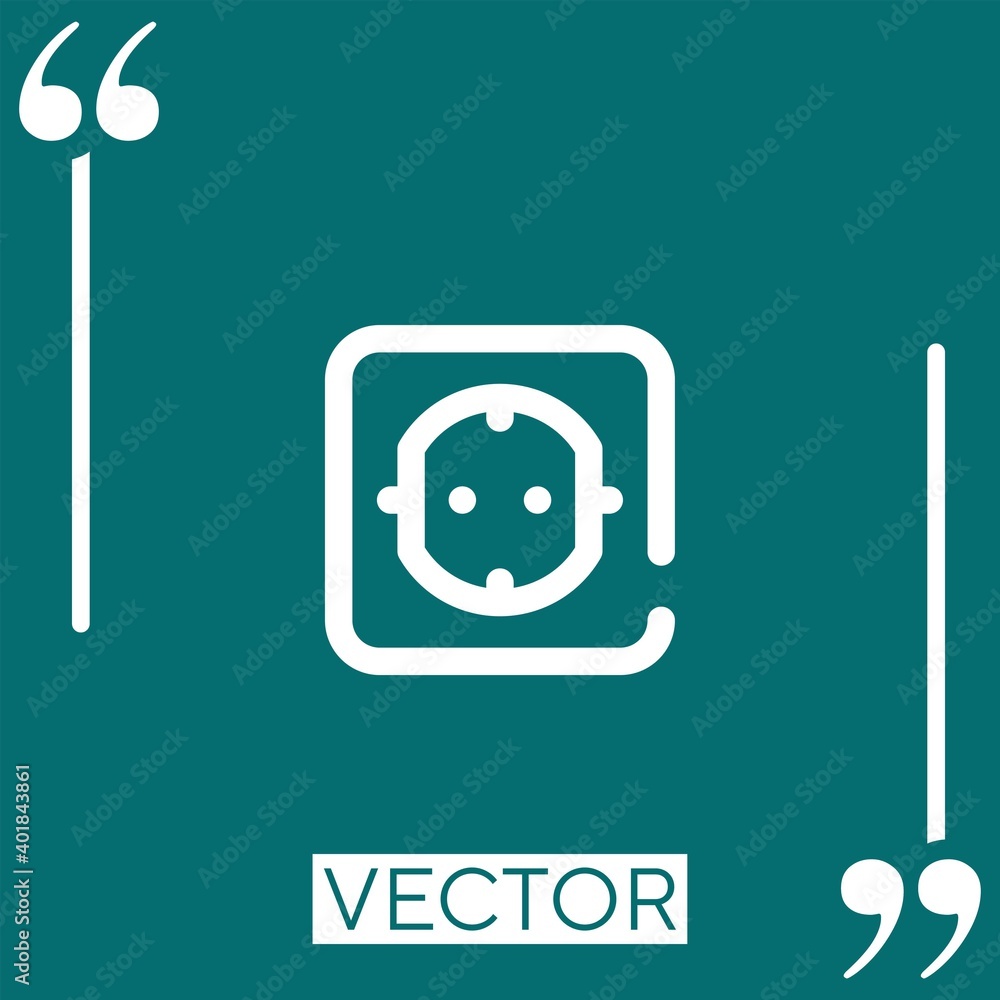 Poster socket linear icon. editable stroke line
