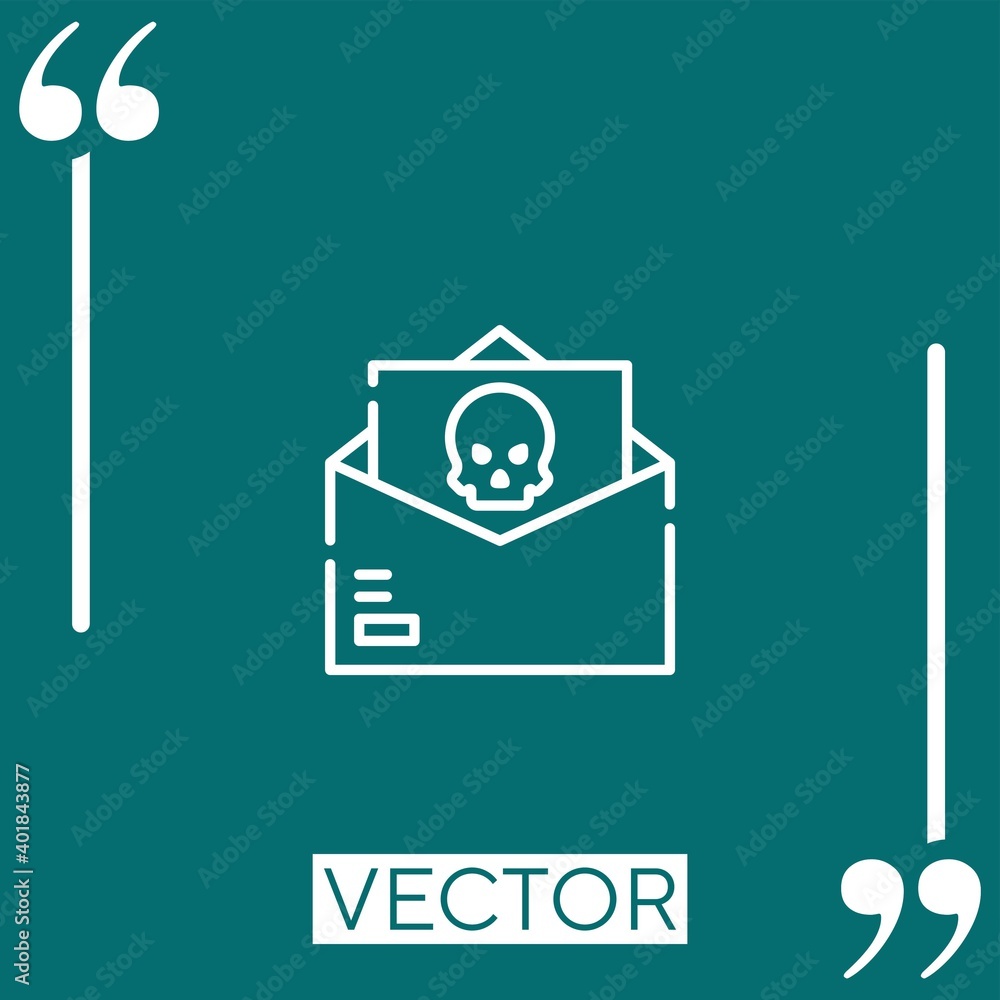 Aufkleber spam vector icon linear icon. editable stroked line