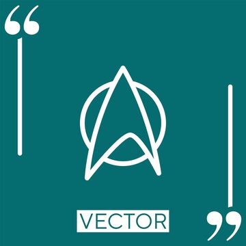 star trek vector icon Linear icon. Editable stroked line