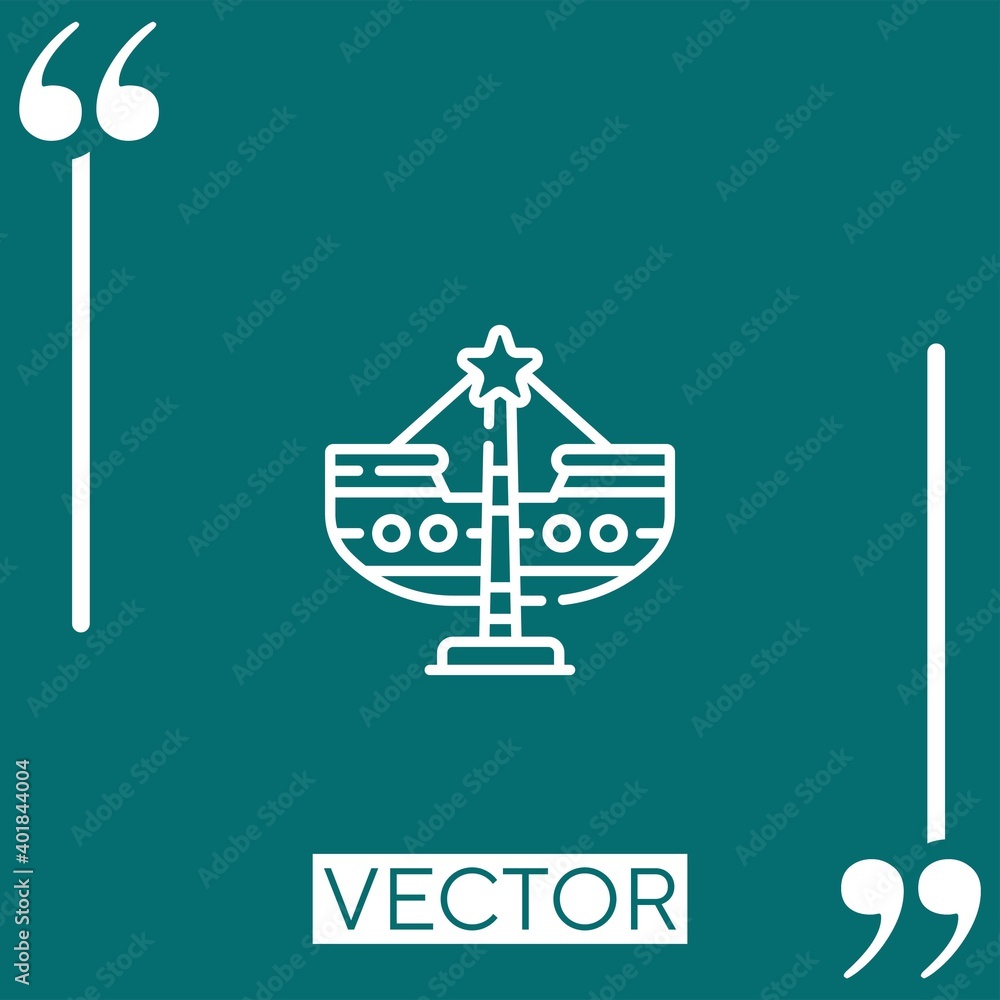 Poster swing vector icon linear icon. editable stroked line