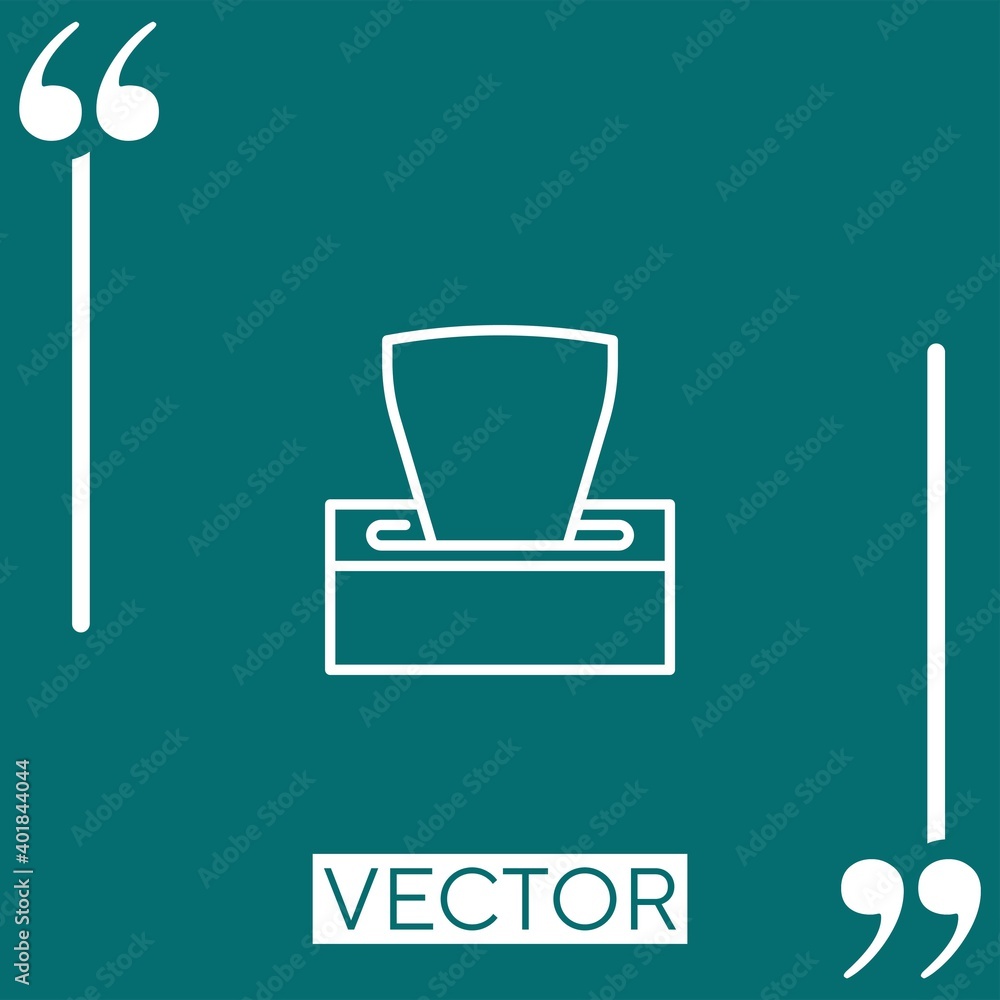Poster tissues vector icon linear icon. editable stroked line